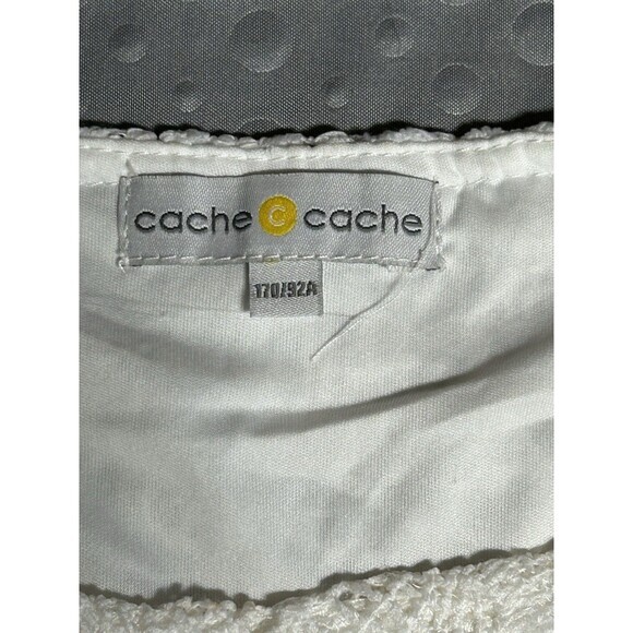 Beautiful Cache White Lace With Tassels Over White Slip.‎ Coastal Chic Wedding M - Picture 5 of 6